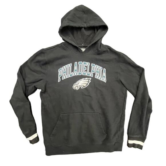 Lady's Y2K Philadelphia Eagles Black Pullover Sweatshirt Hoodie Small - Picture 1 of 3